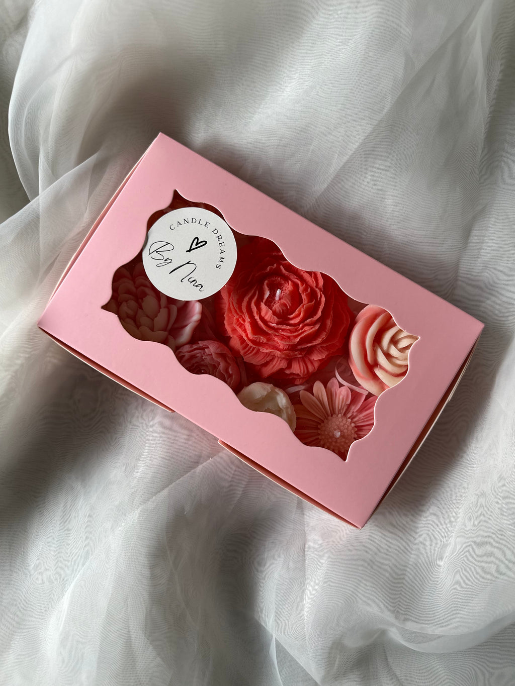 Autumn blooms mix candles box