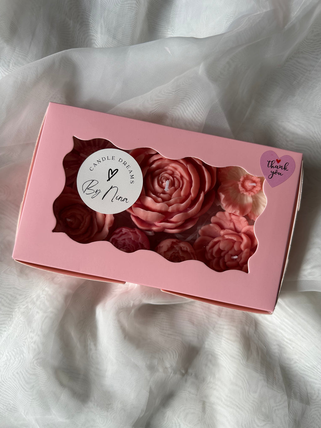Blush blooms scented candles