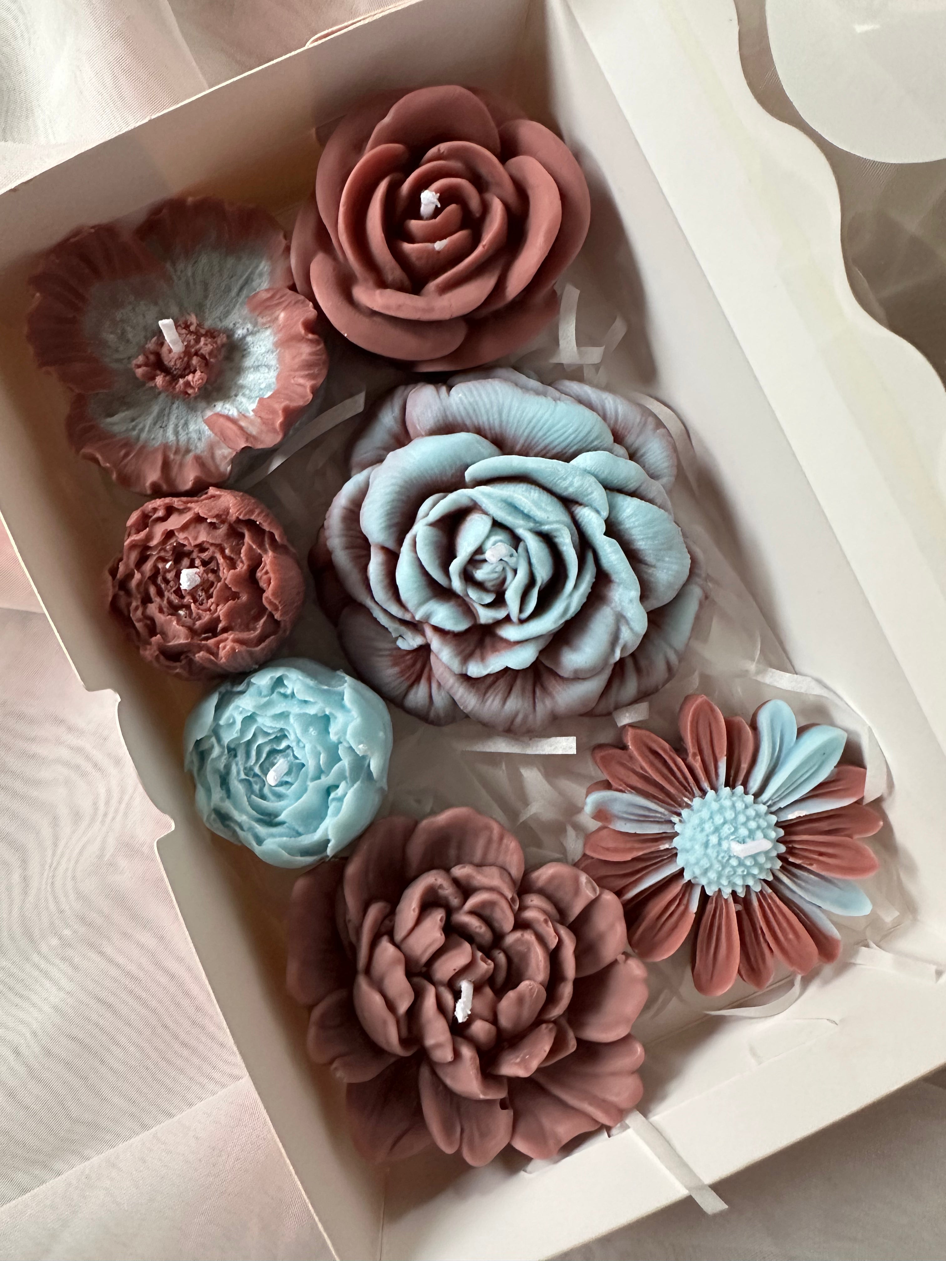 Vanilla&Amber mix blooms candles gift box
