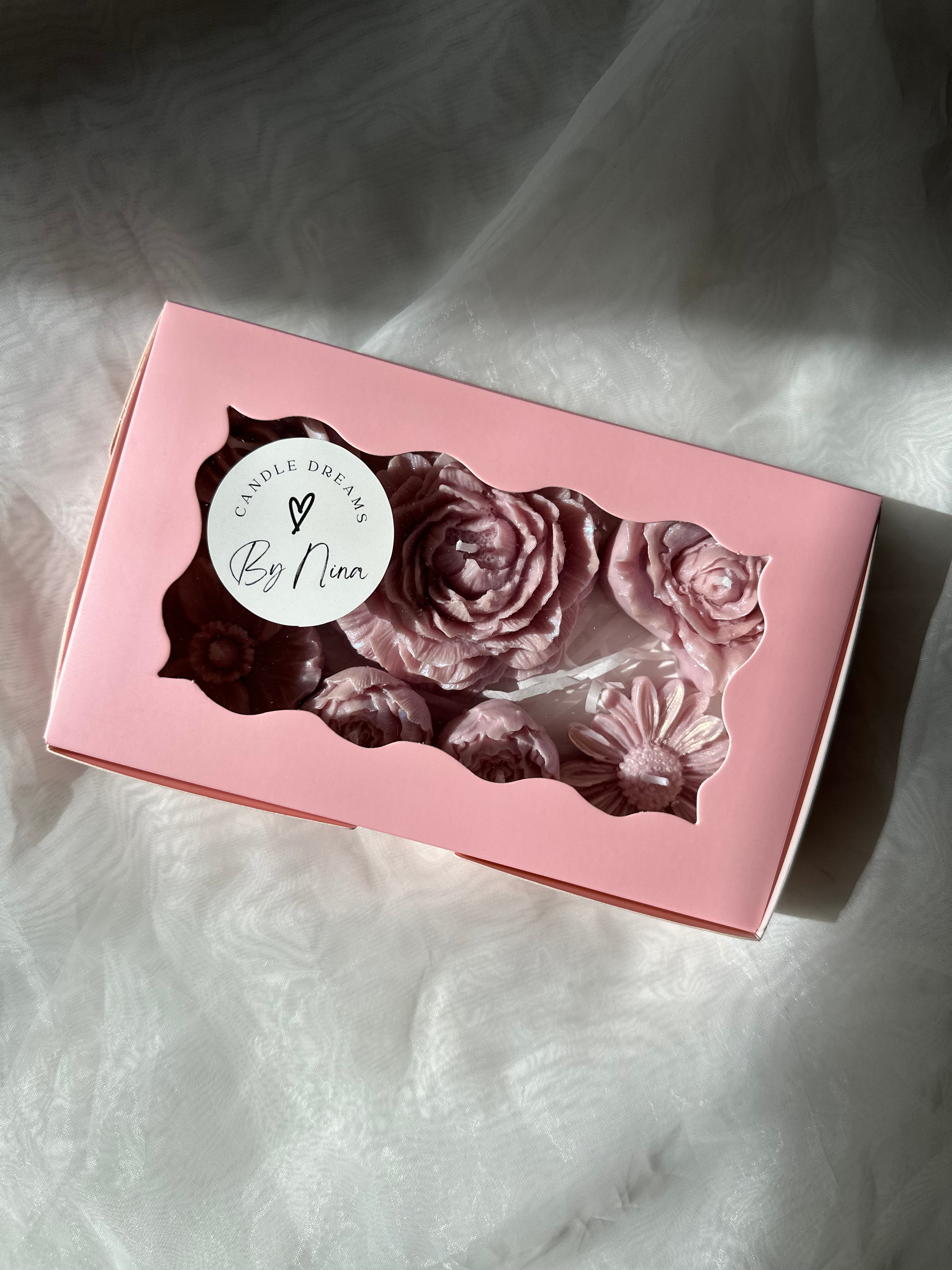 Sakura mix candle blooms gift box